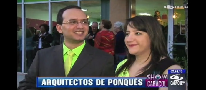 Arquitectos colombianos “construyen” ponqués para famosos en Miami