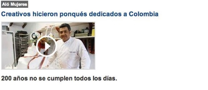 Creativos hicieron ponqués dedicados a Colombia