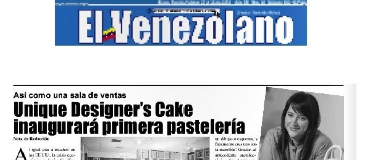 Unique Designer's Cake inaugurará pastelería